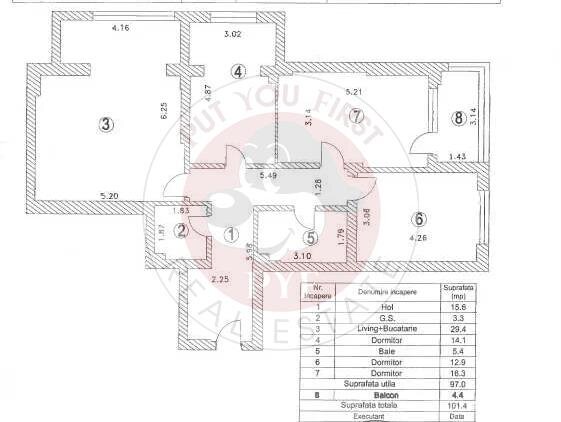 Bragadiru | Cartierul Latin | Apartament 4 camere | Decomandat | 102mp | B9793